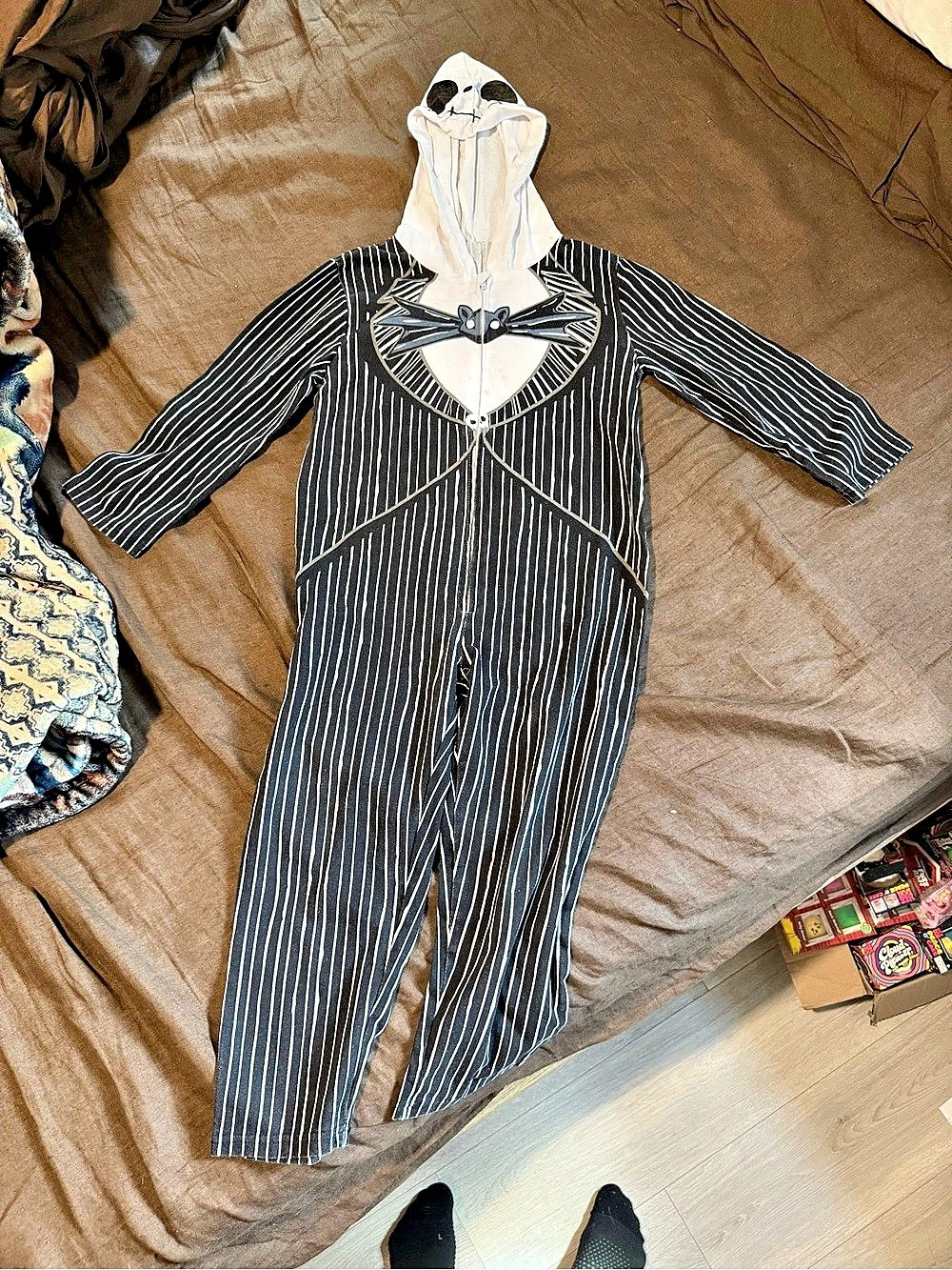 Disney The Nightmare Before Christmas Jack Skellington Hooded Union Suit Pajamas